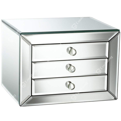 Coolbang customized luxurious crystal handles floor mirror jewelry box