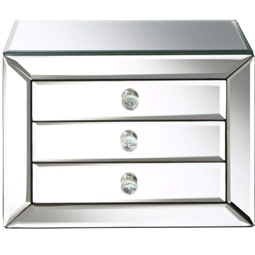 Coolbang customized luxurious crystal handles floor mirror jewelry box