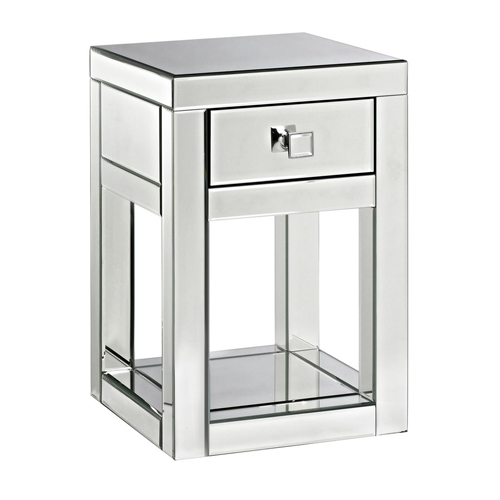 Mirrored Bedside Table, Mirrored Nightstand