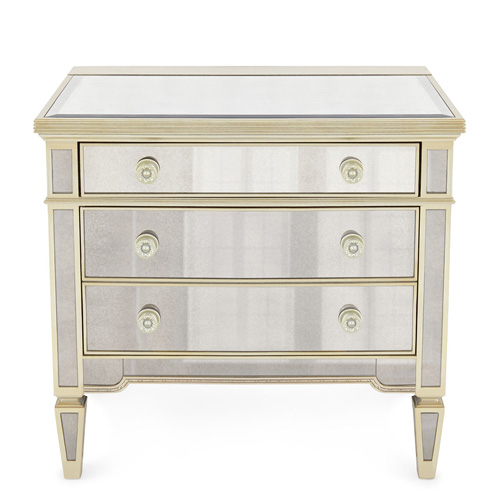 Antique Mirrored Chest of Drawers, Mirrored Storage