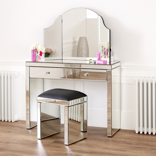 Mirrored Dressing Table, Mirrored Dresser for bedrooms