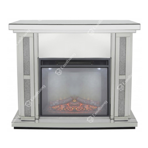 Modern Design and Hot Sales Diamond Crushed Mirrored Fireplace