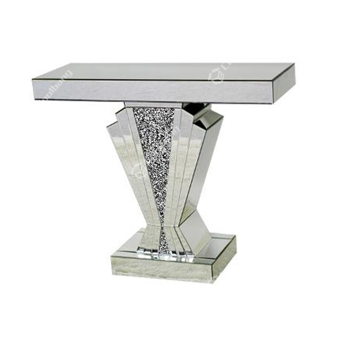 Wholesale direct supply crystal diamond mirrored console table