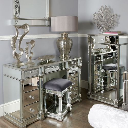 Mirrored Dressing Table, Mirrored Dresser for bedrooms