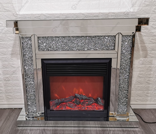 Living Room Furniture Crushed Diamond Fireplace CBHS-F008