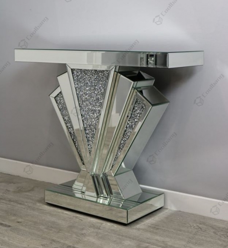 Modern Home Crushed Diamond Console Table
