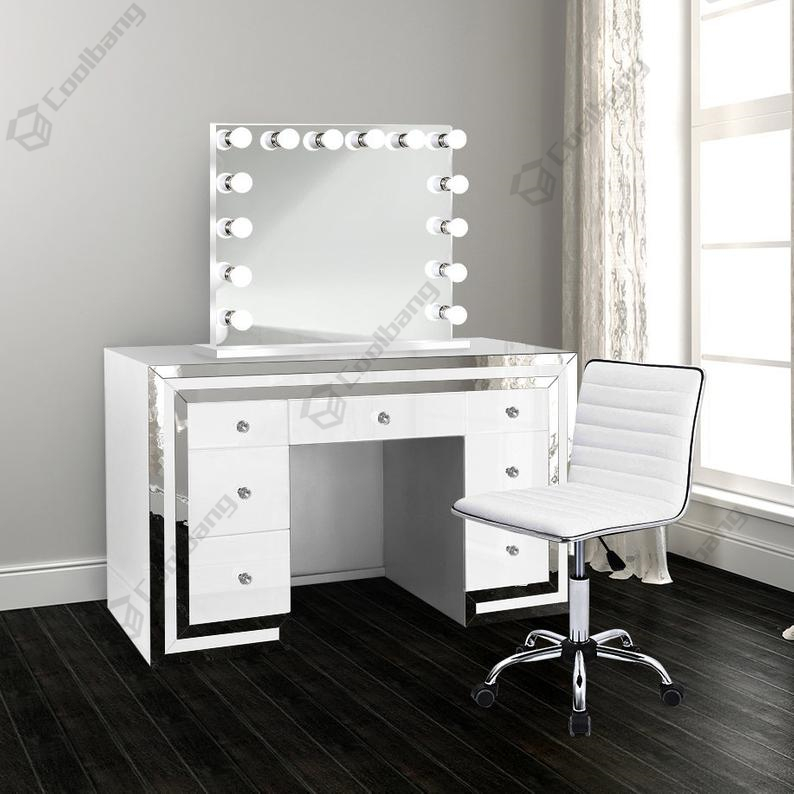 Factory Wholesale Crushed Diamond Hollywood Dressing Table