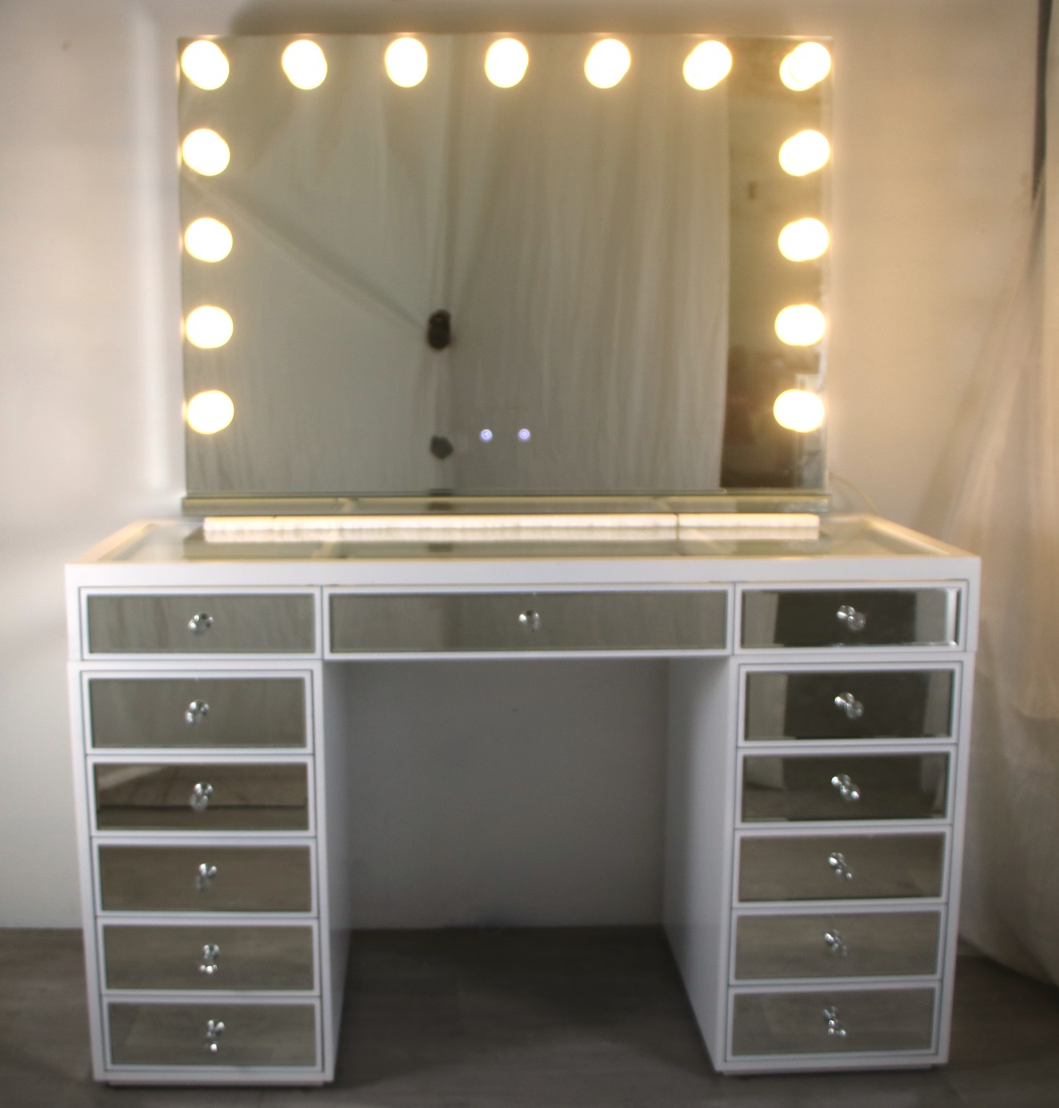 Factory Wholesale Crushed Diamond Hollywood Dressing Table
