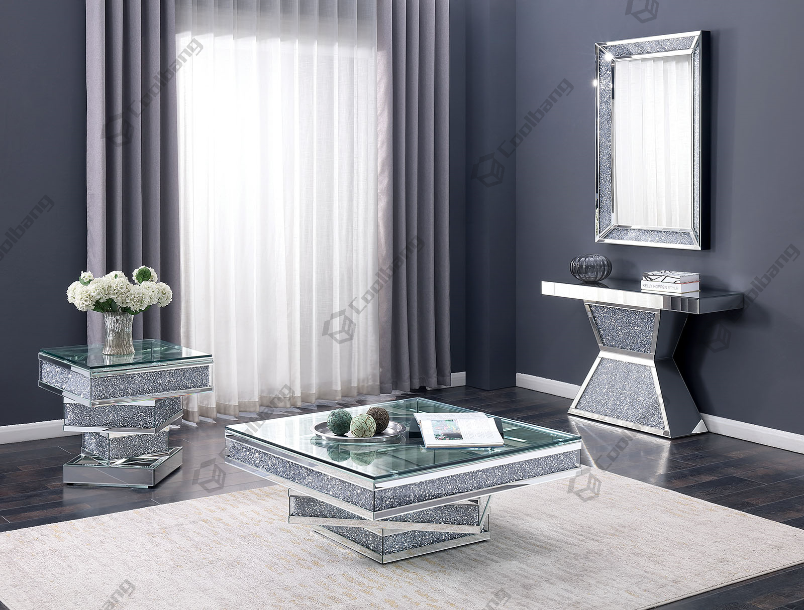 Factory Wholesale Crushed Diamond Furniture