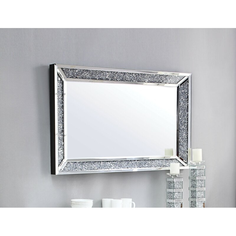 Factory Wholesale Modern Home Crushed Diamond Wall Mirror