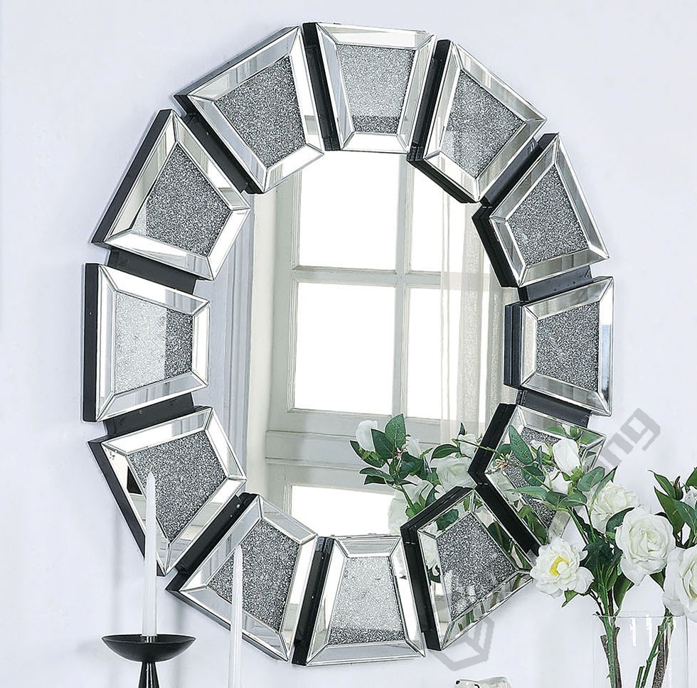 Factory Wholesale Modern Home Crushed Diamond Wall Mirror
