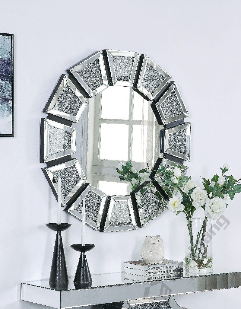 Factory Wholesale Modern Home Crushed Diamond Wall Mirror
