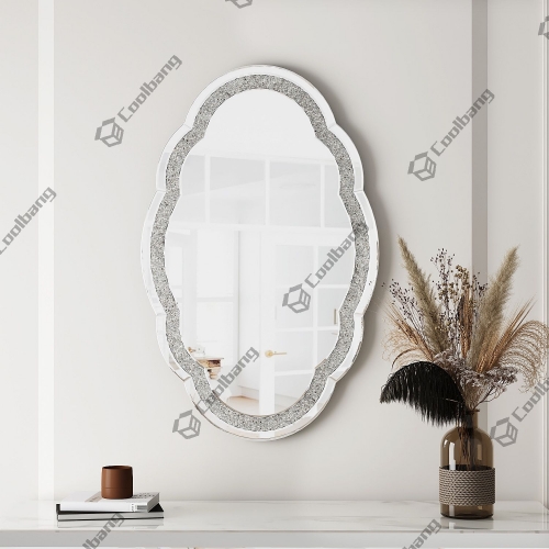 Coolbang Wall Decor Living Room Furniture Crushed Diamond Wall Mirror