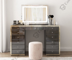 New Bedroom Furniture Drawers black Mirrored Dressing Table